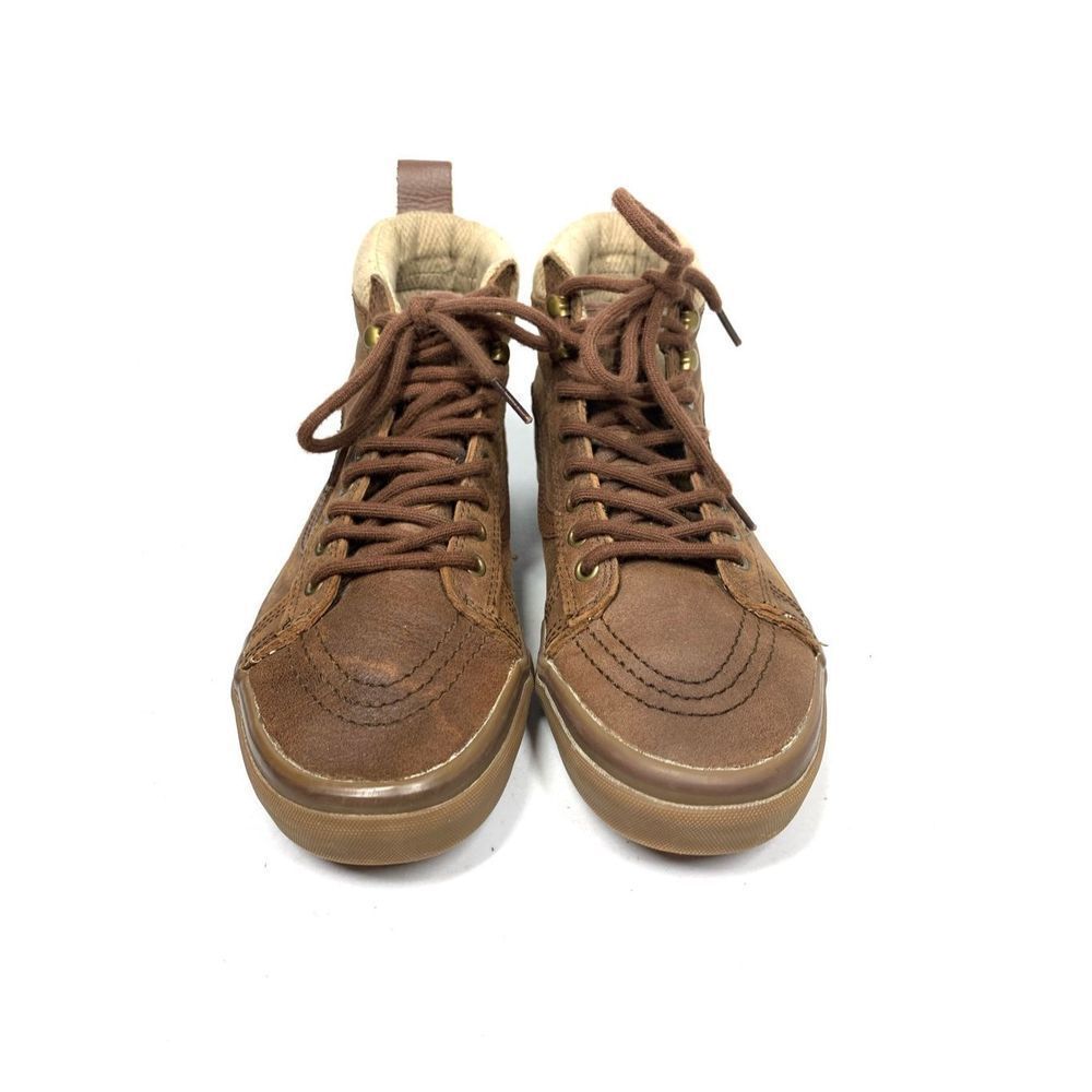Vans SK8 HI MTE Unisex Brown Leather Ankle Boots Women 9 Mens 7.5. RARE - Picture 2 of 5